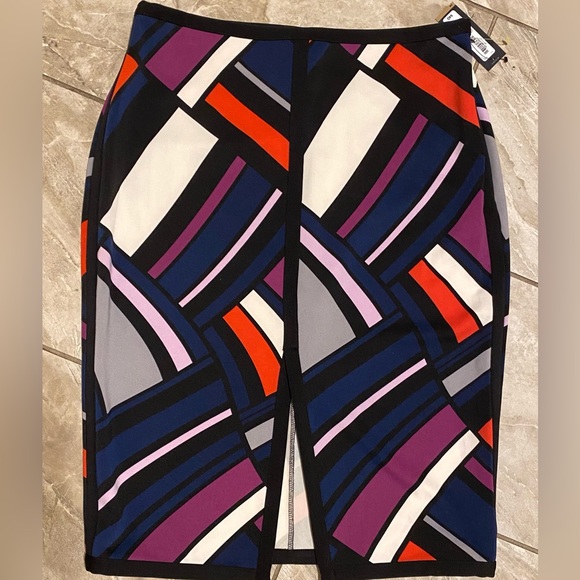 NWT Worthington multi heritage abstract pencil skirt size 14 - Picture 1 of 4